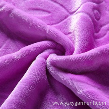 A thick purple blanket